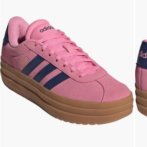 Adidas Women's Pink and Blue Sambas Sneakers